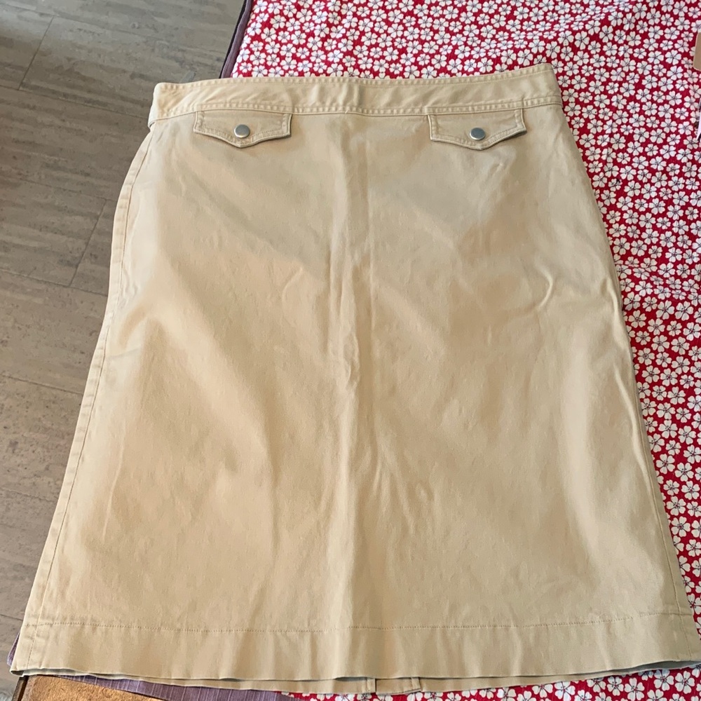 Classic Beige A-Line Skirt